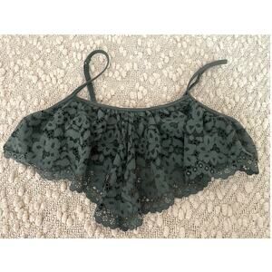Victoria’s Secret | Lace Bralette | Flounce Ruffle Trim Intimates | Green | M